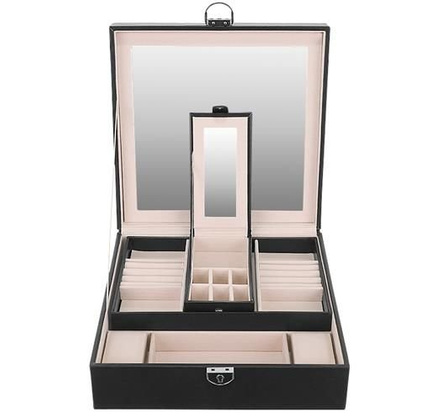 Kuferek na biżuterię - czarny Beautylushh