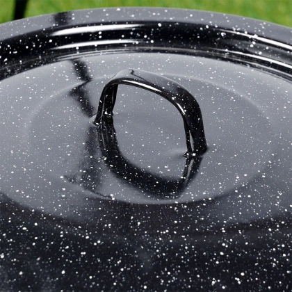 Pokrywka do kociołka emaliowana czarna 40 cm