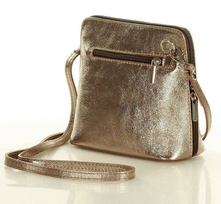 Llistonoszka skórzana torebka MAZZINI - Foggia Lux dark bronzo złota - min. zamówienie 20 / 50 / 100 szt.
