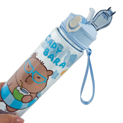 Butelka na wodę, bidon 800ml niebieski, wakacyjna KAPIBARA BD56N