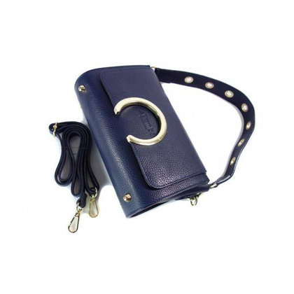 Listonoszka La Bomba złote okucia Granatowa LB134BS