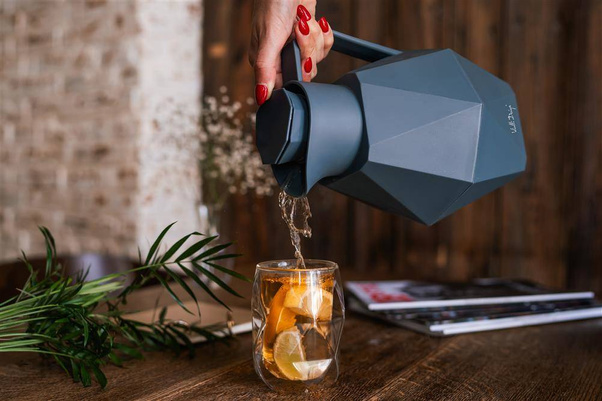 Termos z wkładem szklanym 1L GEO grafitowy 27503