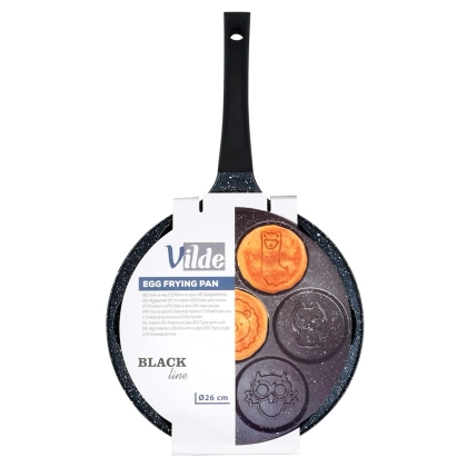 Patelnia do jajek granitowa 7 otworów BLACK LINE 26 cm