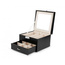 Szkatułka kuferek etui organizer na biżuterię czarna PD148CZ