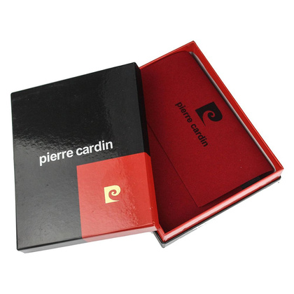 Portfel męski skórzany PIERRE CARDIN TILAK34 8806 Czarno Niebieski