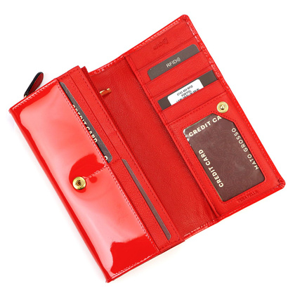 Portfel damski skórzany PELLUCCI 0743-57 RFID Czerwony