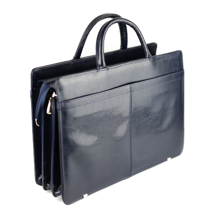 536 Teczka damska 3-komorowa - granat KEMER