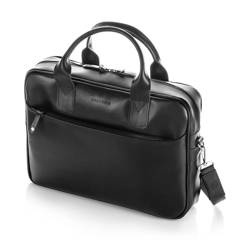 Elegancka torba męska ze skóry BRØDRENE R12 czarna - min. zamówienie 20 / 50 / 100 szt.