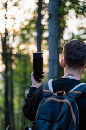 Kubek termiczny 400ml FUORI czarny Rose Gold 28036