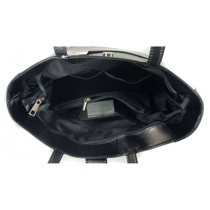 Duży shopper bag na ramię Vera Pelle , Włoska skórzana torba Szara - Grafit SBKB11G KEMER