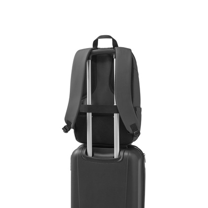 TOULON. Plecak na notebooka wykonany z wysokiej gęstości materiału 600D poliester z recyklingu z wodoodpornym wykończeniem 16"