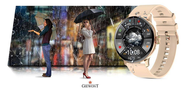 Smartwatch Giewont Różowy GW330-1 + Bransoleta Różowe Złoto