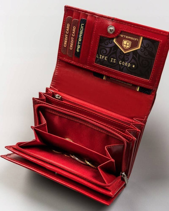 Damski, średni portfel ze skóry naturalnej