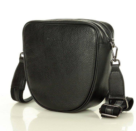 Torba skórzana na dwa zamki crossbody camera bag - MARCO MAZZINI czarny - min. zamówienie 20 / 50 / 100 szt.