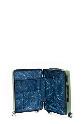 LYS Paris Cali Średnia twarda zielona walizka na kółkach 66 cm