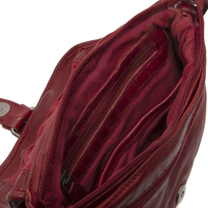 Torebka damska, listonoszka skórzana Czerwona - min. zamówienie 20 / 50 / 100 szt.