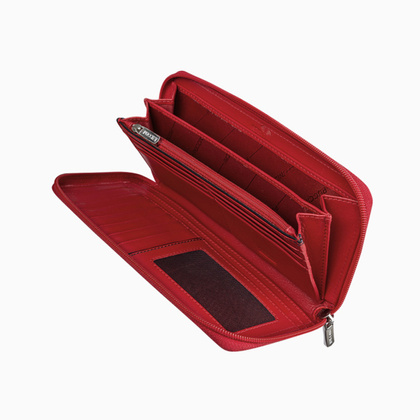 Portfel damski skórzany PUCCINI SORRENTO NA1500 3 Czerwony