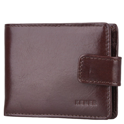Portfel męski skórzany KEMER M 14 Brązowy - min. zamówienie 20 / 50 / 100 szt.