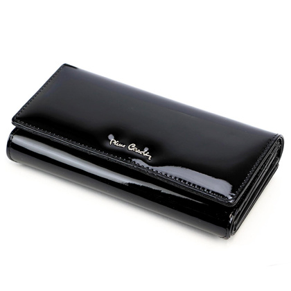 Portfel damski skórzany PIERRE CARDIN 07 SHINY 102 Czerwony