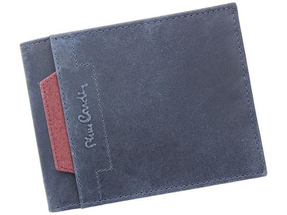 Portfel męski skórzany PIERRE CARDIN VO02 8806 Niebieski / Czerwony