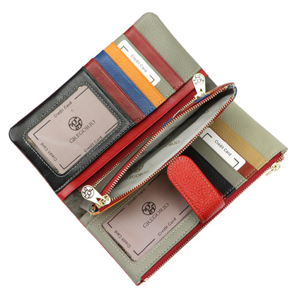 Portfel damski skórzany LCY-1949-GL Jasny brąz