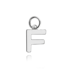 MINET Srebrny wisiorek mała litera „F”