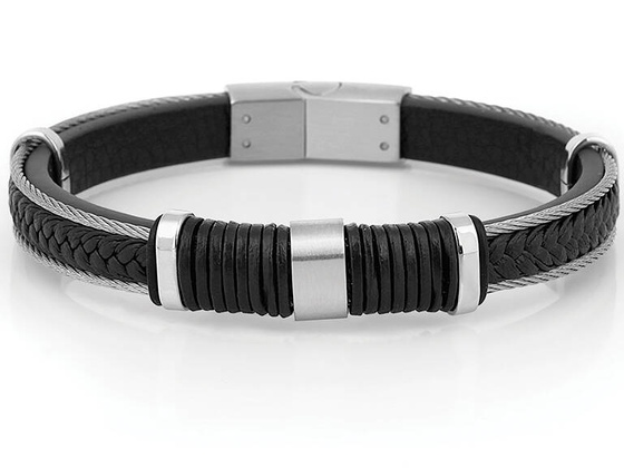 KOMPLET PREZENTOWY MĘSKI PAUL LORENS - Zegarek + Bransoletka (zg368d)