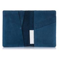 Skórzany męski portfel slim wallet BRØDRENE SW07 granatowy - min. zamówienie 20 / 50 / 100 szt.