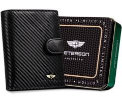 Klasyczny, skórzany portfel męski z zapinką