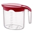 Dzbanek do napojów z uchwytem miarką plastikowy z pokrywką zamykany 1 l
