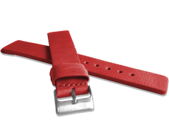 LAVVU Czerwony gładki pasek PLAIN z luksusowej skóry Top Grain - 20