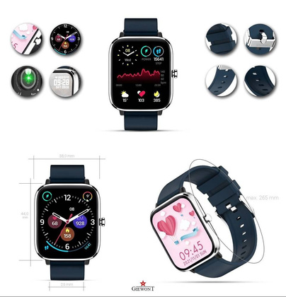 Smartwatch Giewont GW230-4 Srebrno-Niebieski