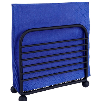 Serwetnik metalowy czarny 11,5x10 cm