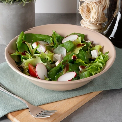 Miska sałatkowa ceramiczna beżowa SOHO 23,5 cm, 1,1 l