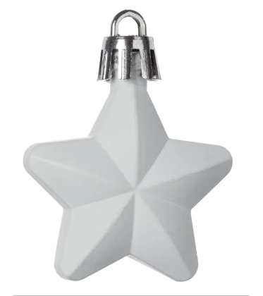 Bombki choinkowe komplet 120 szt. nietłukących plastikowych bombek - Biały