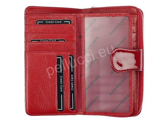 Portfel damski skórzany PELLUCCI PT-116 czerwony