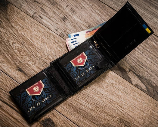 Portfel męski w orientacji poziomej ze skóry naturalnej