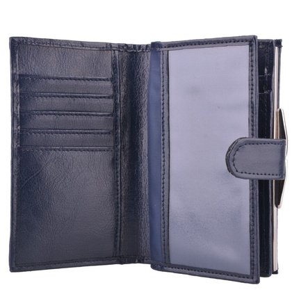 Portfel damski skórzany KEMER P13 Granatowy - min. zamówienie 20 / 50 / 100 szt.