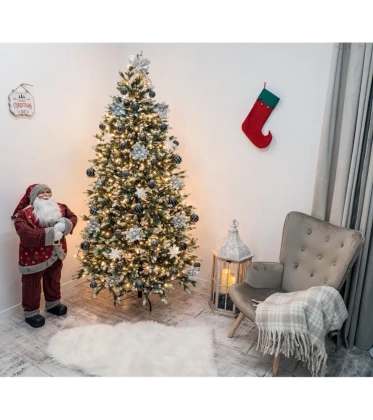 Choinka sztuczna PE07 180 cm napruszana z metalowym stojakiem