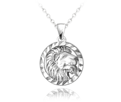 MINET Srebrny naszyjnik Zodiac LEW