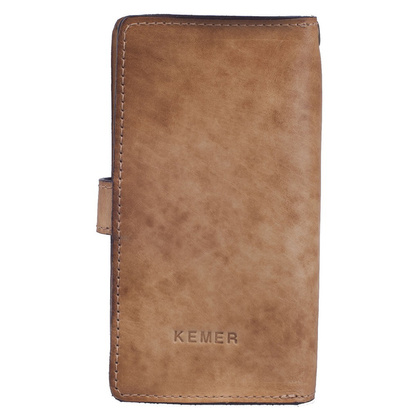Portfel damski skórzany KEMER R6 Brązowy - min. zamówienie 20 / 50 / 100 szt.