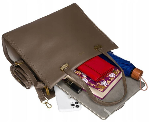 Klasyczna torebka damska ze skóry ekologicznej