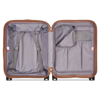 Delsey Promenade Hard mała srebrna walizka kabinowa na kółkach 55 cm