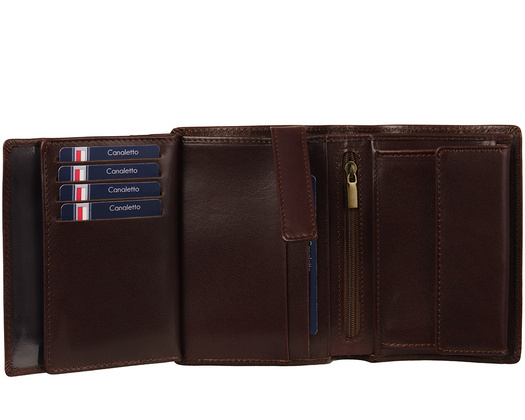 Męski portfel Canaletto ze skóry garbowanej roślinnie PM1555cs350GR RFID