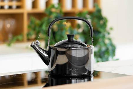 Czajnik 1,5l z gwizdkiem Diamante grafitowy polerowany 28180