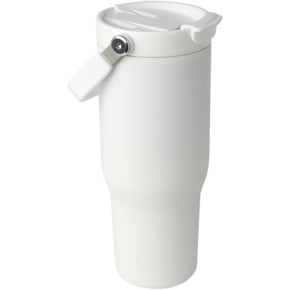 Kubek Bronx o pojemności 900 ml, z izolacją próżniową, wykonany ze recyklingowanej stali nierdzewnej z certyfikatem RCS i z miedzi, z wielofukncyjną zakrętką
