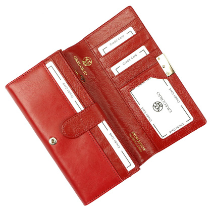 Portfel skórzany GREGORIO GS-102 Niebieski