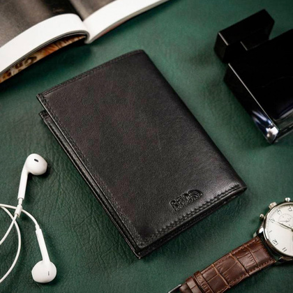 Meski portfel ze skory naturalnej