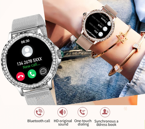 Smartwatch Damski Rubicon RNCF19-1 Różowe Złoto Bransoleta + Pasek