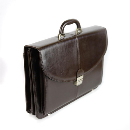 537 Teczka skórzana elegant - brąz KEMER